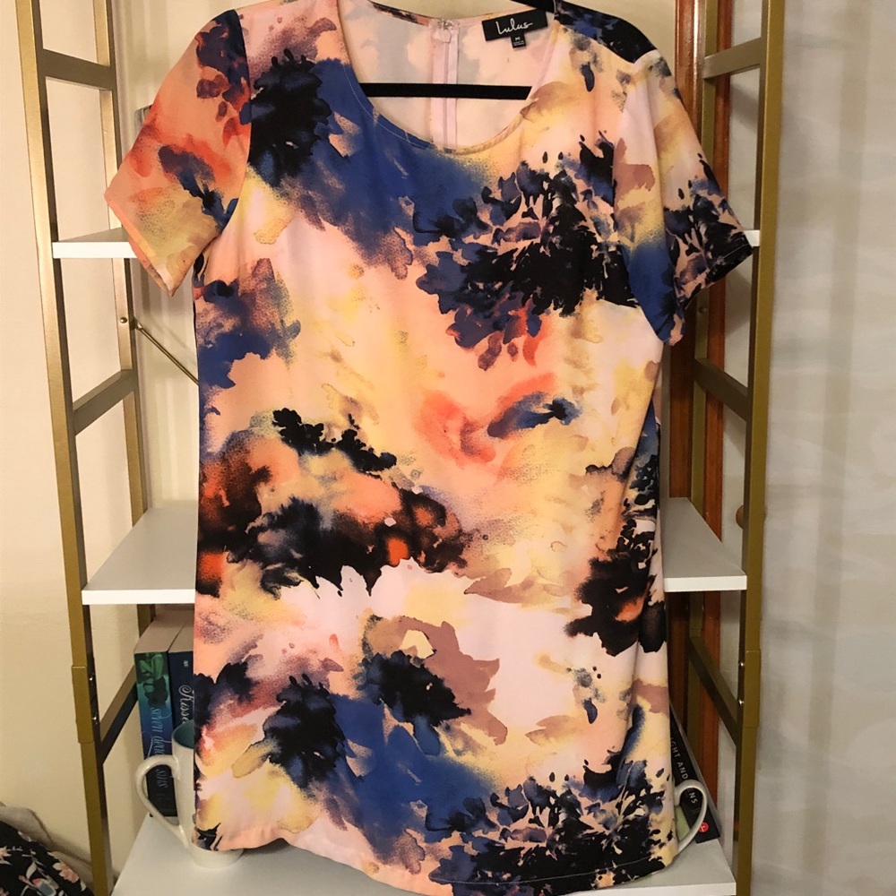 Lulu’s Watercolor SS Shift Dress